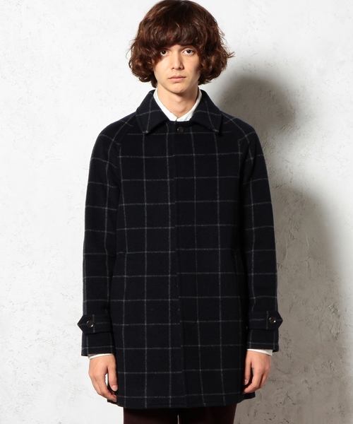 green label relaxing（グリーンレーベルリラクシング）の「□W/P SHAGGY STN コート ◆（ステンカラーコート・メンズ・グレー/ネイビー・SMALL/MEDIUM/LARGE）」の8枚目の写真