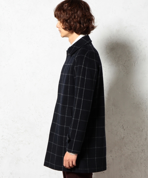 green label relaxing（グリーンレーベルリラクシング）の「□W/P SHAGGY STN コート ◆（ステンカラーコート・メンズ・グレー/ネイビー・SMALL/MEDIUM/LARGE）」の9枚目の写真