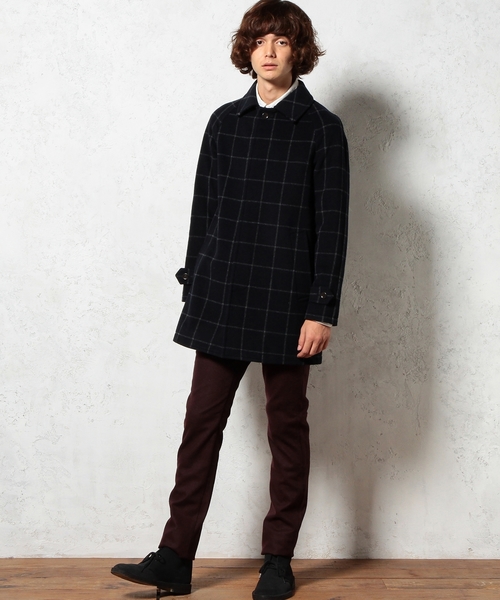 green label relaxing（グリーンレーベルリラクシング）の「□W/P SHAGGY STN コート ◆（ステンカラーコート・メンズ・グレー/ネイビー・SMALL/MEDIUM/LARGE）」の10枚目の写真