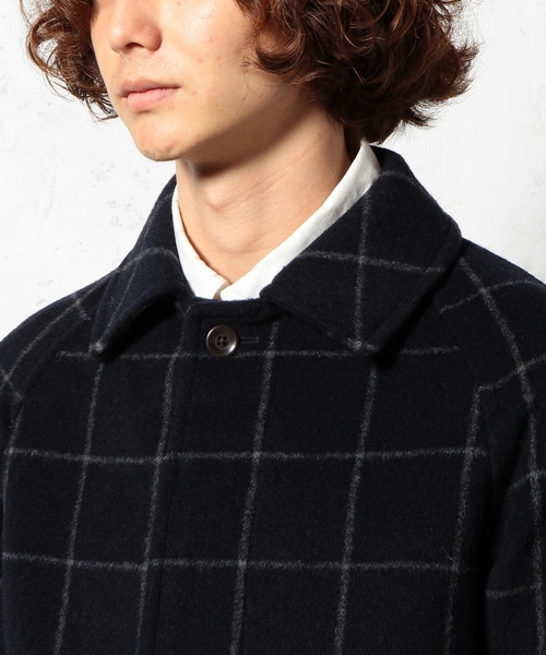 green label relaxing（グリーンレーベルリラクシング）の「□W/P SHAGGY STN コート ◆（ステンカラーコート・メンズ・グレー/ネイビー・SMALL/MEDIUM/LARGE）」の11枚目の写真