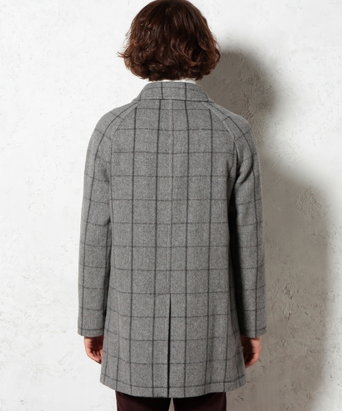 green label relaxing（グリーンレーベルリラクシング）の「□W/P SHAGGY STN コート ◆（ステンカラーコート・メンズ・グレー/ネイビー・SMALL/MEDIUM/LARGE）」の5枚目の写真