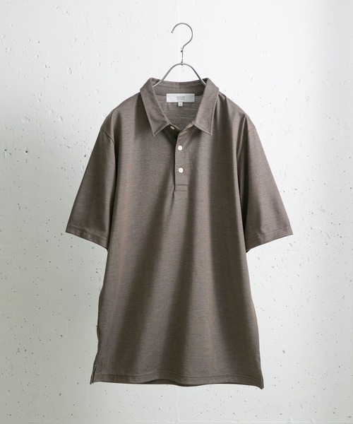 URBAN RESEARCH ROSSO MEN（アーバンリサーチロッソメン）の「メリノウールポロシャツ（ポロシャツ・メンズ・ネイビー/カーキ/グレー・MEDIUM/X-LARGE/SMALL/LARGE）」の2枚目の写真