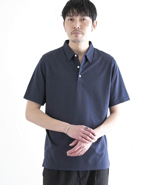 URBAN RESEARCH ROSSO MEN（アーバンリサーチロッソメン）の「メリノウールポロシャツ（ポロシャツ・メンズ・ネイビー/カーキ/グレー・MEDIUM/X-LARGE/SMALL/LARGE）」の4枚目の写真