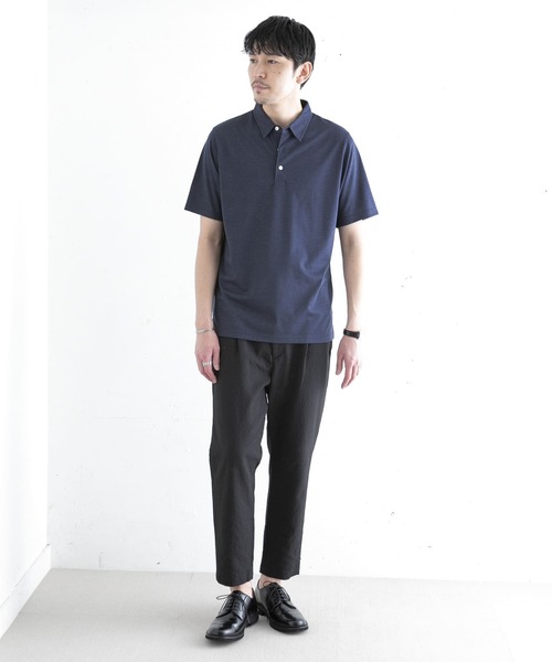 URBAN RESEARCH ROSSO MEN（アーバンリサーチロッソメン）の「メリノウールポロシャツ（ポロシャツ・メンズ・ネイビー/カーキ/グレー・MEDIUM/X-LARGE/SMALL/LARGE）」の8枚目の写真