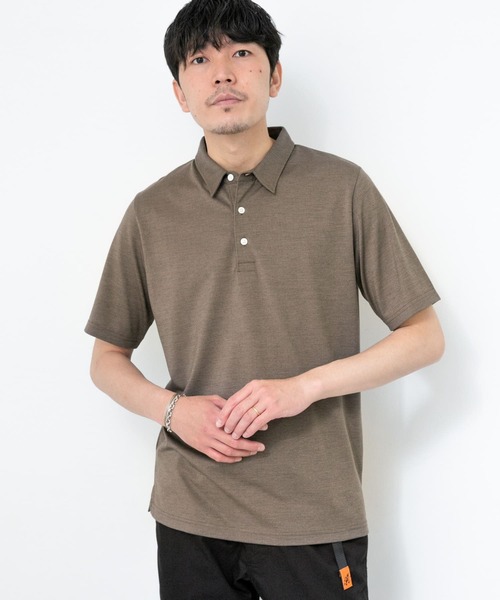 URBAN RESEARCH ROSSO MEN（アーバンリサーチロッソメン）の「メリノウールポロシャツ（ポロシャツ・メンズ・ネイビー/カーキ/グレー・MEDIUM/X-LARGE/SMALL/LARGE）」の9枚目の写真