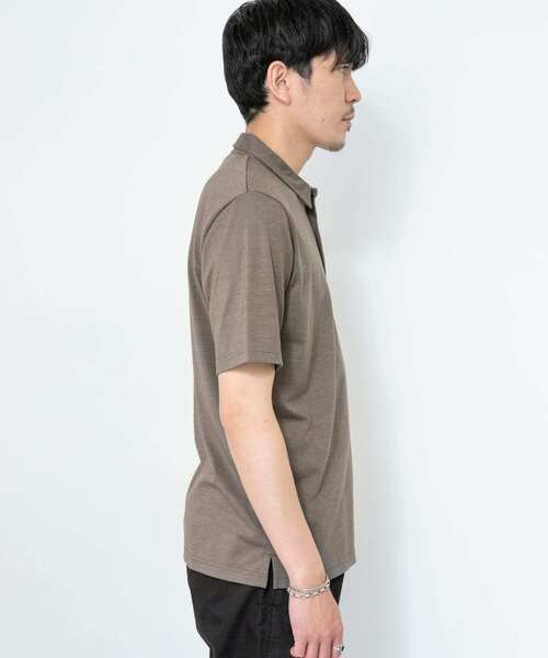 URBAN RESEARCH ROSSO MEN（アーバンリサーチロッソメン）の「メリノウールポロシャツ（ポロシャツ・メンズ・ネイビー/カーキ/グレー・MEDIUM/X-LARGE/SMALL/LARGE）」の10枚目の写真