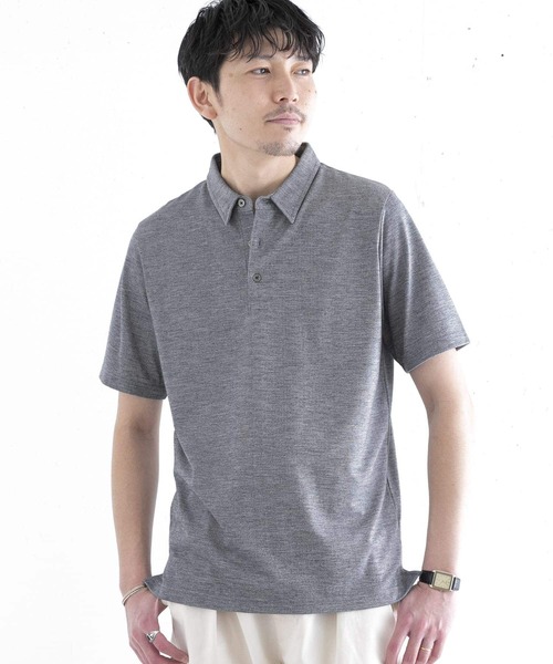 URBAN RESEARCH ROSSO MEN（アーバンリサーチロッソメン）の「メリノウールポロシャツ（ポロシャツ・メンズ・ネイビー/カーキ/グレー・MEDIUM/X-LARGE/SMALL/LARGE）」の13枚目の写真