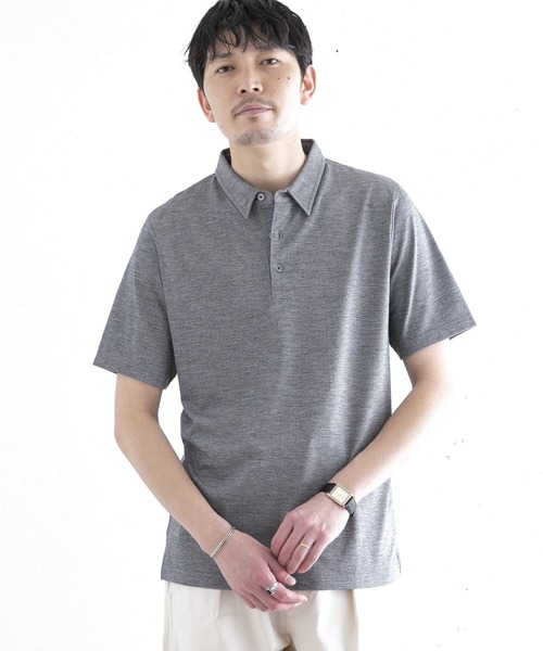 URBAN RESEARCH ROSSO MEN（アーバンリサーチロッソメン）の「メリノウールポロシャツ（ポロシャツ・メンズ・ネイビー/カーキ/グレー・MEDIUM/X-LARGE/SMALL/LARGE）」の14枚目の写真