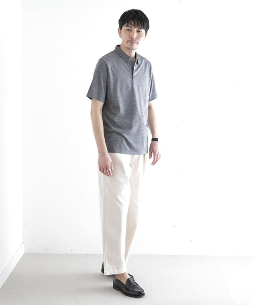 URBAN RESEARCH ROSSO MEN（アーバンリサーチロッソメン）の「メリノウールポロシャツ（ポロシャツ・メンズ・ネイビー/カーキ/グレー・MEDIUM/X-LARGE/SMALL/LARGE）」の17枚目の写真