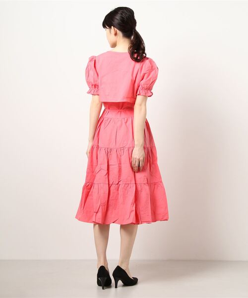 LUGG NAGG（ラグナグ）の「【M～XL対応】セットアップ風ドッキングティアードワンピース（ワンピース・レディース・ブラック/ピンクベージュ/ラベンダー/ローズ/ライトグリーン・LARGE/MEDIUM/X-LARGE）」の6枚目の写真