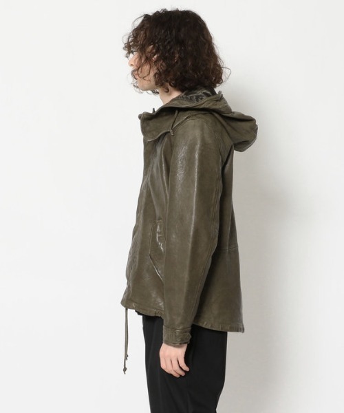 NCB neat caprice brand(エヌシービーニートカプリスブランド)の「NCB neat caprice brand(エヌシービーニートカプリスブランド) シープシェルパーカー(ブルゾン・メンズ・ブラック/オリーブ・LARGE/SMALL/MEDIUM)」の4枚目の写真