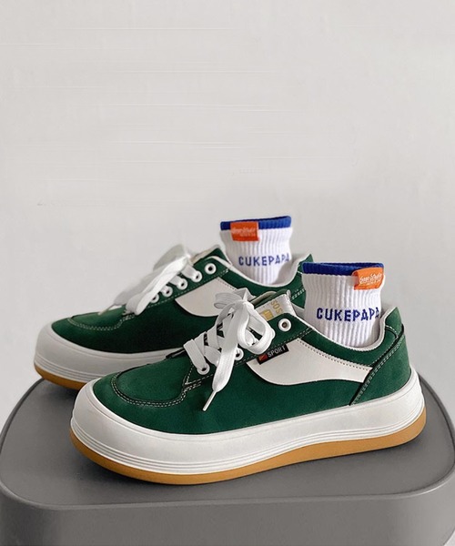 aimoha(アイモハ)の「厚底カジュアルシューズ(スニーカー・メンズ・ブラック/グリーン・26.0cm/25.0cm/26.5cm/27.0cm/25.5cm)」の13枚目の写真