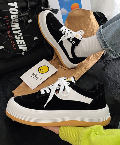 aimoha(アイモハ)の「厚底カジュアルシューズ(スニーカー・メンズ・ブラック/グリーン・26.0cm/25.0cm/26.5cm/27.0cm/25.5cm)」の18枚目の写真