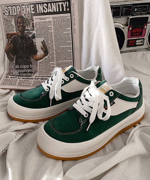 aimoha(アイモハ)の「厚底カジュアルシューズ(スニーカー・メンズ・ブラック/グリーン・26.0cm/25.0cm/26.5cm/27.0cm/25.5cm)」の19枚目の写真