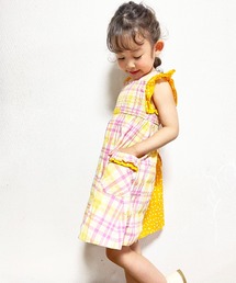 KP | シャーリングチェックワンピース(100-130cm)(ワンピース)