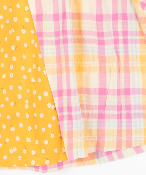 KP（ケーピー）の「シャーリングチェックワンピース(100-130cm)（ワンピース・キッズ・ブルー系その他/オレンジ・130cm/100cm/120cm/110cm）」の5枚目の写真