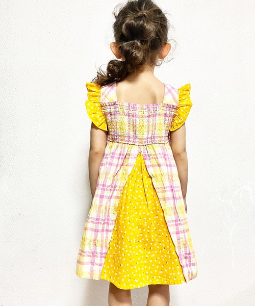 KP（ケーピー）の「シャーリングチェックワンピース(100-130cm)（ワンピース・キッズ・ブルー系その他/オレンジ・130cm/100cm/120cm/110cm）」の13枚目の写真