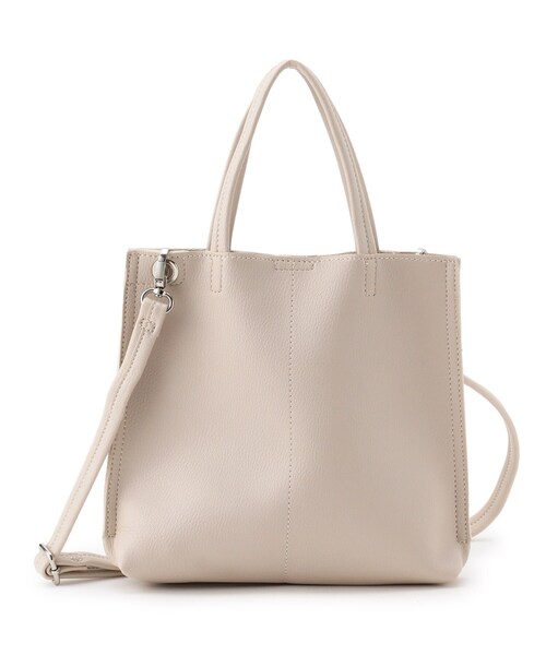 SHOO・LA・RUE（シューラルー）の「◆一枚革風ハトメショルダー（ショルダーバッグ・レディース・ブラック/ナチュラル/ブラウン系・00）」の4枚目の写真