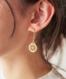 JACK & MARIE | TEMPLE OF THE SUN DAFNI EARRINGS GOLD (テンプルオブザサン )(ゴールド)(TS519E-GVPL)(ピアス（両耳用）)