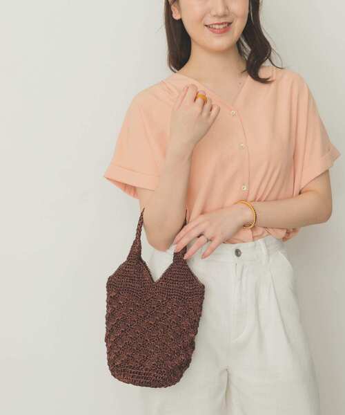 RODE SKO（ロデスコ）の「FEDY 編み込みくりてバッグ（ハンドバッグ・レディース・シルバー/ブラック/ブラウン・ONE）」の7枚目の写真