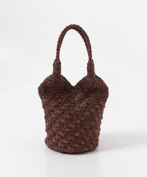 RODE SKO（ロデスコ）の「FEDY 編み込みくりてバッグ（ハンドバッグ・レディース・シルバー/ブラック/ブラウン・ONE）」の9枚目の写真