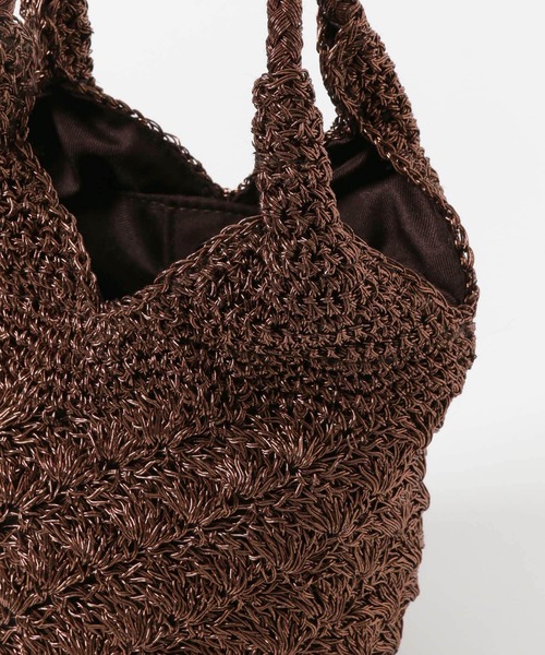 RODE SKO（ロデスコ）の「FEDY 編み込みくりてバッグ（ハンドバッグ・レディース・シルバー/ブラック/ブラウン・ONE）」の13枚目の写真