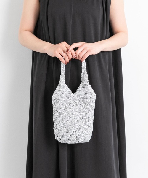 RODE SKO（ロデスコ）の「FEDY 編み込みくりてバッグ（ハンドバッグ・レディース・シルバー/ブラック/ブラウン・ONE）」の15枚目の写真