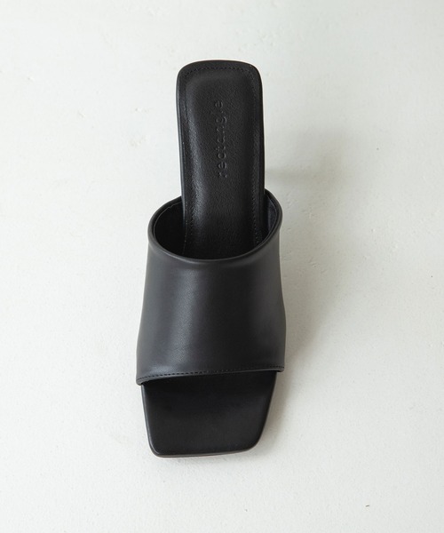 rectangle（レクタングル）の「スクエアトゥヒールサンダル（サンダル・レディース・ブラック/イエロー/グリーン/アイボリー・SMALL/MEDIUM/LARGE）」の9枚目の写真