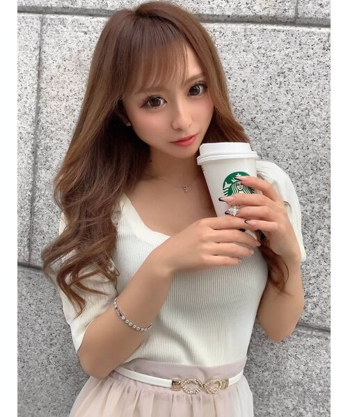 RESEXXY（リゼクシー）の「ビジューモチーフゴムベルト（ベルト・レディース・ホワイト/ブラック/ベージュ・FREE）」の4枚目の写真