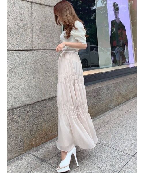 RESEXXY（リゼクシー）の「ビジューモチーフゴムベルト（ベルト・レディース・ホワイト/ブラック/ベージュ・FREE）」の6枚目の写真