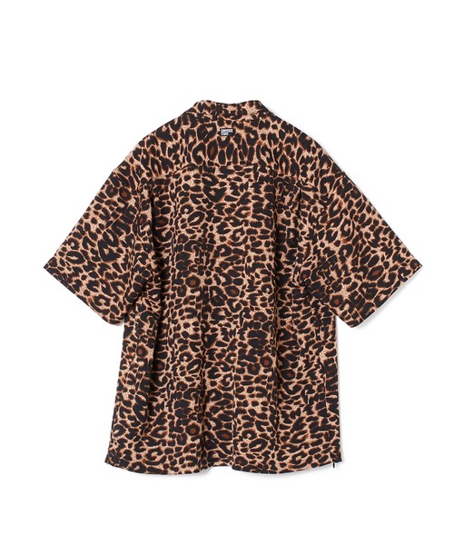 CONVERSE STARS（コンバーススターズ）の「レオパードオープンカラーシャツ（シャツ/ブラウス・メンズ・オレンジ/ブラック・MEDIUM/LARGE）」の3枚目の写真