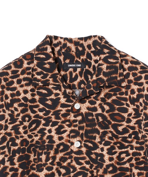 CONVERSE STARS（コンバーススターズ）の「レオパードオープンカラーシャツ（シャツ/ブラウス・メンズ・オレンジ/ブラック・MEDIUM/LARGE）」の9枚目の写真