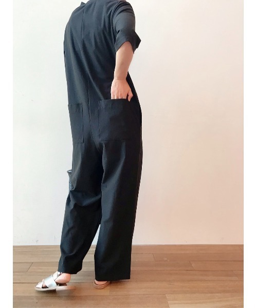BEARDSLEY ビアズリー ジャージーサロペット オールインワン ブラック BEARDSLEY（ビアズリー）の「ジャージーサロペット（サロペット