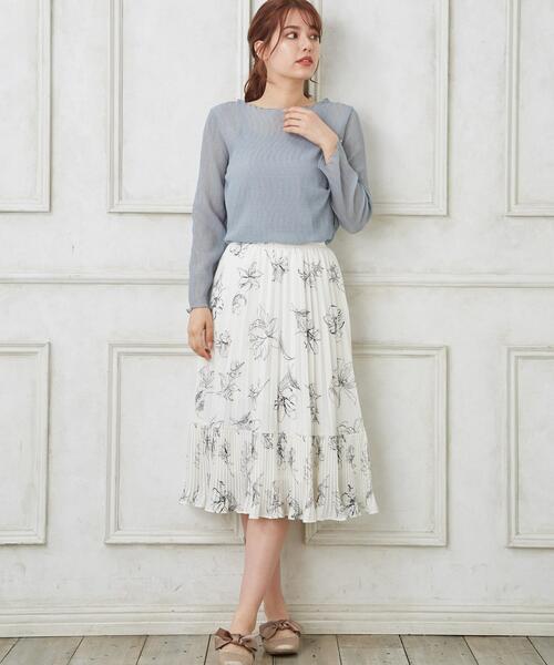 Allamanda(アラマンダ)の「シアープリーツキャミSET長袖(Tシャツ/カットソー・レディース・ブラック/ブラウン/アイボリー/ブルーグレー/ピンクベージュ・M)」の8枚目の写真