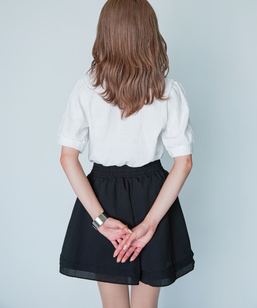 yuue' ( wear )(ユーイ)の「ガーリーパフショルダーブラウス(シャツ/ブラウス・レディース・ホワイト・S/M/L)」の9枚目の写真