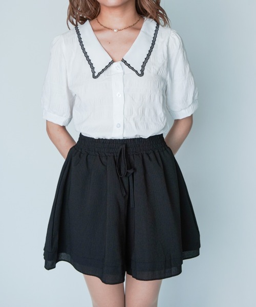 yuue' ( wear )(ユーイ)の「ガーリーパフショルダーブラウス(シャツ/ブラウス・レディース・ホワイト・S/M/L)」の6枚目の写真