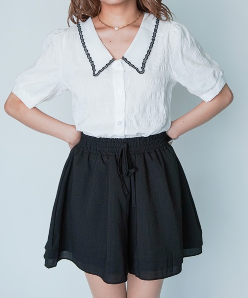 yuue' ( wear )(ユーイ)の「ガーリーパフショルダーブラウス(シャツ/ブラウス・レディース・ホワイト・S/M/L)」の7枚目の写真