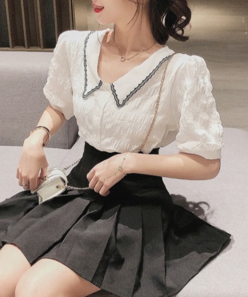 yuue' ( wear )(ユーイ)の「ガーリーパフショルダーブラウス(シャツ/ブラウス・レディース・ホワイト・S/M/L)」の2枚目の写真