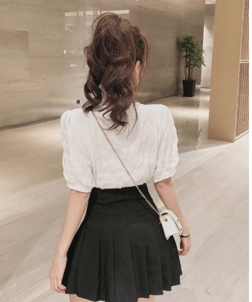 yuue' ( wear )(ユーイ)の「ガーリーパフショルダーブラウス(シャツ/ブラウス・レディース・ホワイト・S/M/L)」の3枚目の写真