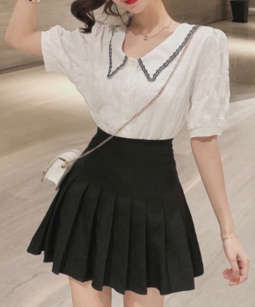 yuue' ( wear )(ユーイ)の「ガーリーパフショルダーブラウス(シャツ/ブラウス・レディース・ホワイト・S/M/L)」の4枚目の写真
