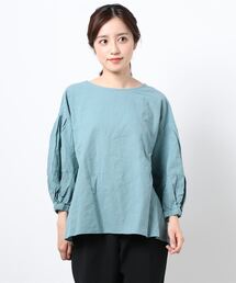 綿麻バルーン袖Tブラウス