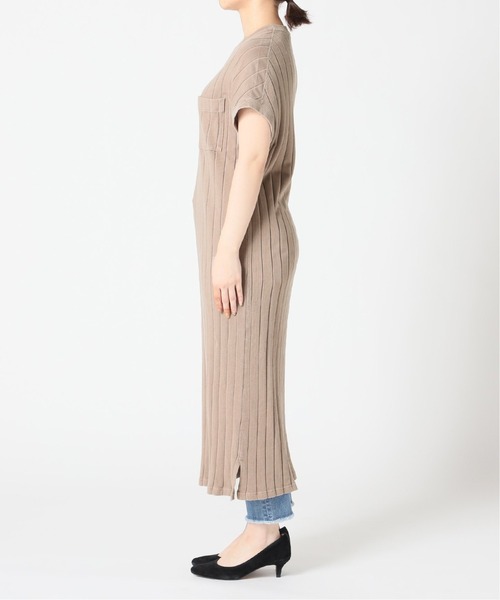 SLOBE IENA（スローブイエナ）の「ピースダイワイドリブワンピース【手洗い可能】◆（ワンピース・レディース・ベージュ/ホワイト/グレー・FREE）」の8枚目の写真