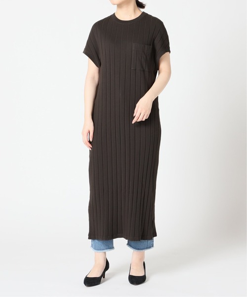 SLOBE IENA（スローブイエナ）の「ピースダイワイドリブワンピース【手洗い可能】◆（ワンピース・レディース・ベージュ/ホワイト/グレー・FREE）」の18枚目の写真