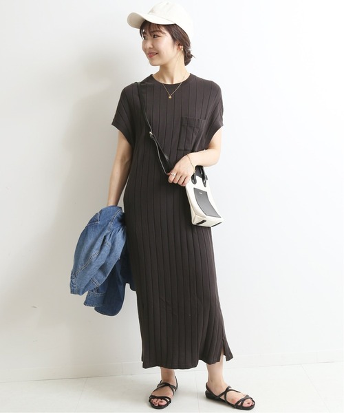 SLOBE IENA（スローブイエナ）の「ピースダイワイドリブワンピース【手洗い可能】◆（ワンピース・レディース・ベージュ/ホワイト/グレー・FREE）」の22枚目の写真