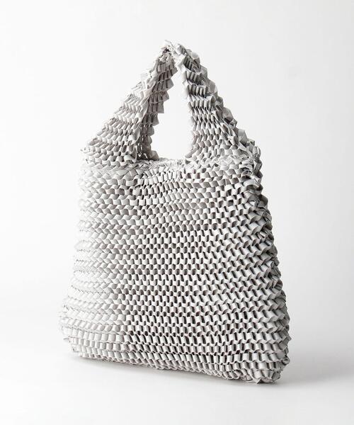 BEAUTY&YOUTH UNITED ARROWS（ビューティーアンドユースユナイテッドアローズ）の「BY リボンテープトライアングルバッグ ◆（ハンドバッグ・レディース・ライトグレー/ケリー・FREE）」の9枚目の写真