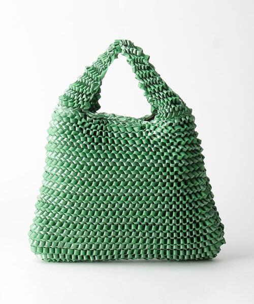 BEAUTY&YOUTH UNITED ARROWS（ビューティーアンドユースユナイテッドアローズ）の「BY リボンテープトライアングルバッグ ◆（ハンドバッグ・レディース・ライトグレー/ケリー・FREE）」の11枚目の写真