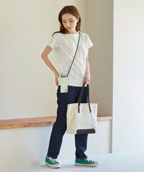 KOBE LETTUCE（コウベレタス）の「フリンジキャンバストートバッグ（トートバッグ・レディース・ブルー系その他/ブラック/ベージュ・FREE）」の12枚目の写真