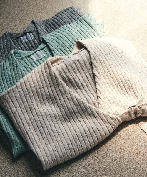 LAYMEE（レイミー）の「Vinca knit coat / ヴィンカニットコート（その他アウター・レディース・アイボリー/グレー/ミント・FREE）」の4枚目の写真