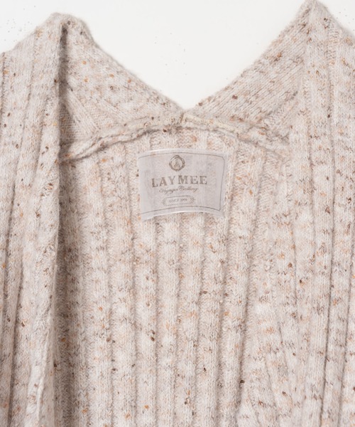 LAYMEE（レイミー）の「Vinca knit coat / ヴィンカニットコート（その他アウター・レディース・アイボリー/グレー/ミント・FREE）」の10枚目の写真
