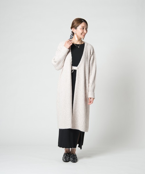 LAYMEE（レイミー）の「Vinca knit coat / ヴィンカニットコート（その他アウター・レディース・アイボリー/グレー/ミント・FREE）」の20枚目の写真